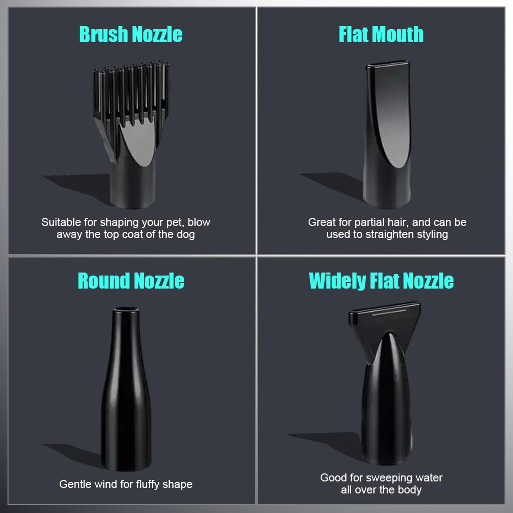 Qpets Dog Dryer for Pet Hair Dryer for Dogs 5.2HP/3800W Pet Grooming Dryer Adjustable Speed with Three Nozzle Quick Dry Pet Hair Dryer Qpets Dog Dryer for Pet Hair Dryer for Dogs 5.2HP/3800W Pet Grooming Dryer Adjustable Speed with Three Nozzle Quick Dry Pet Hair Dryer